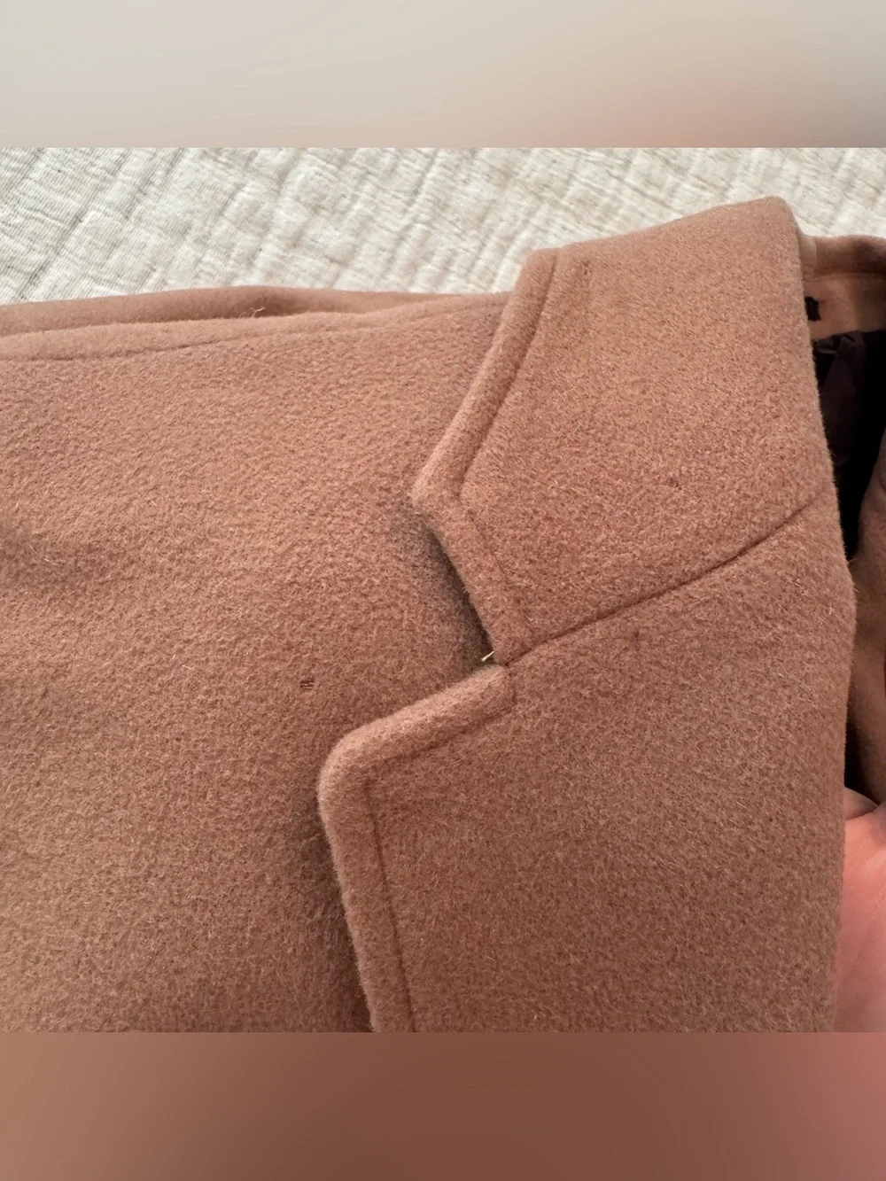 J.Crew Men's Overcoat Italian Wool-Cashmere High Tech Fabric Camel Size 42R